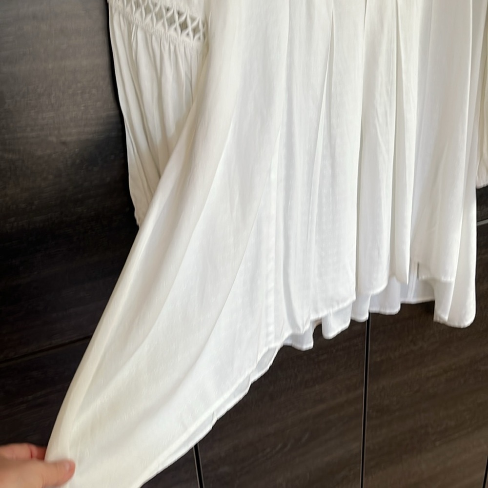 SOLD‼️Like New APRICOT Cream Boho Blouse Small-Med Size 8 - Picture 4 of 7